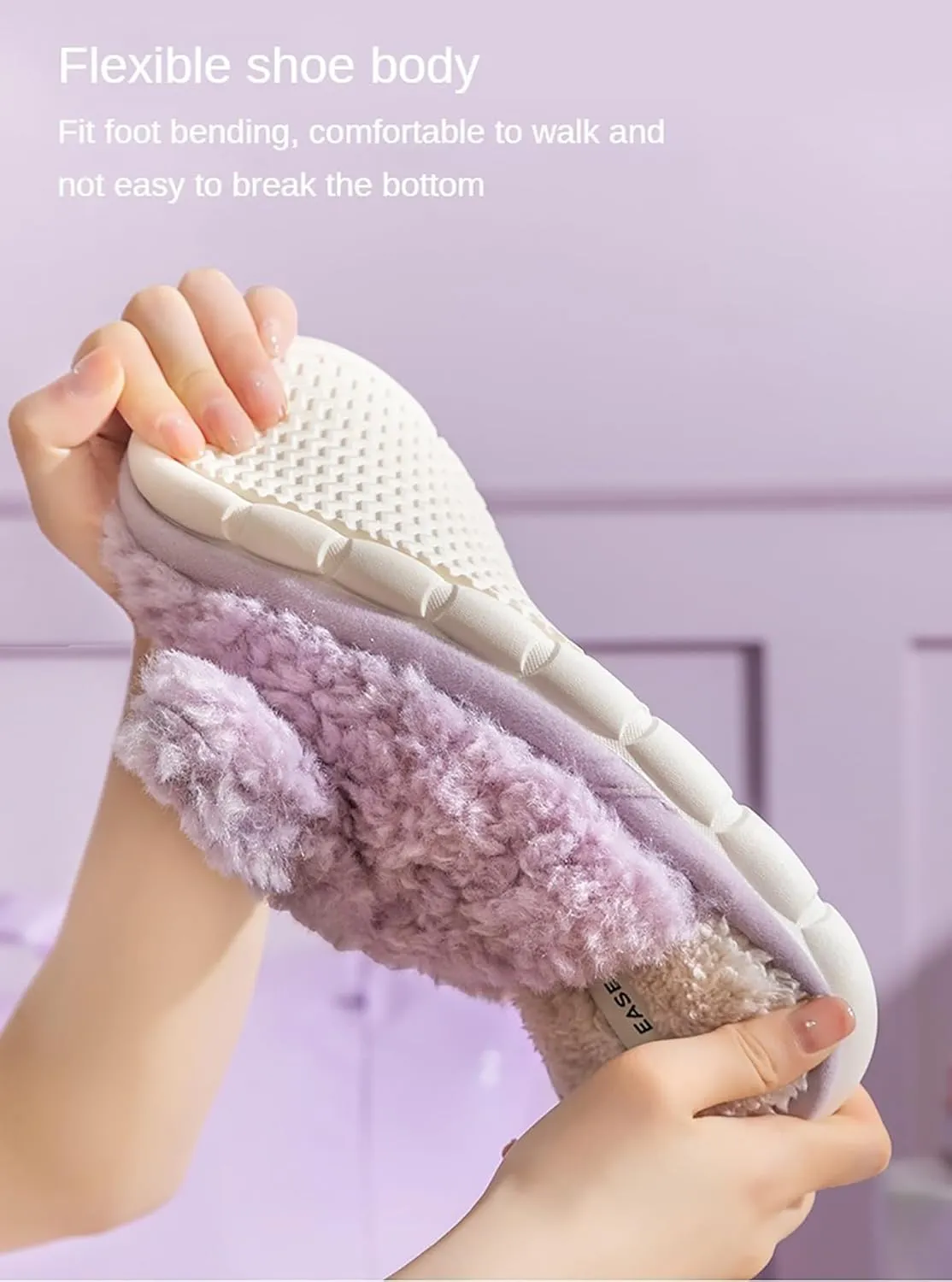 Thick Bottom Fluffy, Women's Winter, Autumn Couple Slippers - Cute indoor animal slippers with PVC sole and plush upper. Keep your feet warm and cozy!