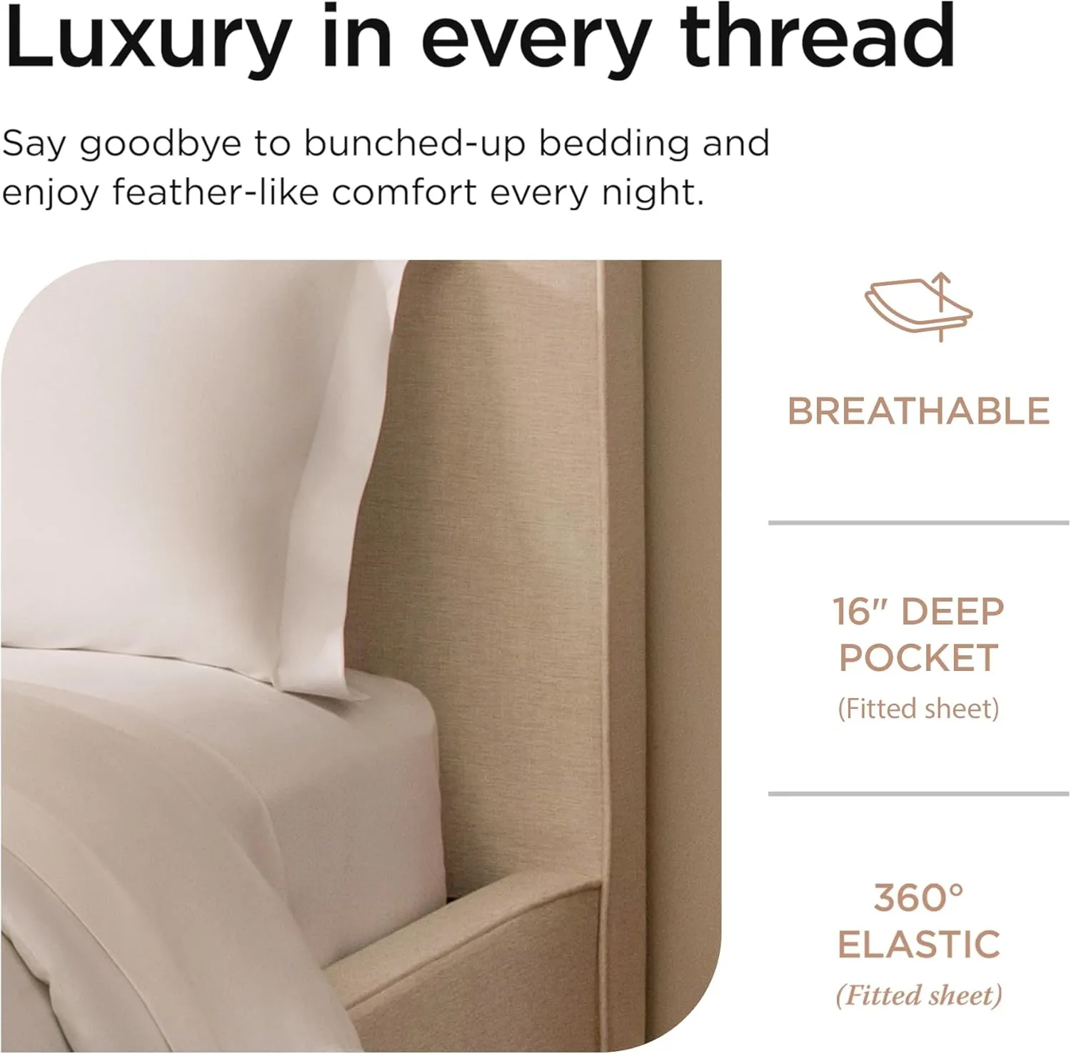 Threadmill Supima Sheet Set | 656 Thread Count Sheets for Twin Mattress | Solid Sateen Bed Sheets Set with 16” Deep Pocket | Soft Breathable 3-Piece Cooling Sheet Set | White Sheets