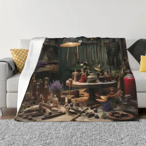 Throw Blanket 80"x60" Reversible Plush Blanket Workshop Flannel Blankets Warm Cozy Throws for Sofa Lightweight Blankets for Couch Bed All Seasons