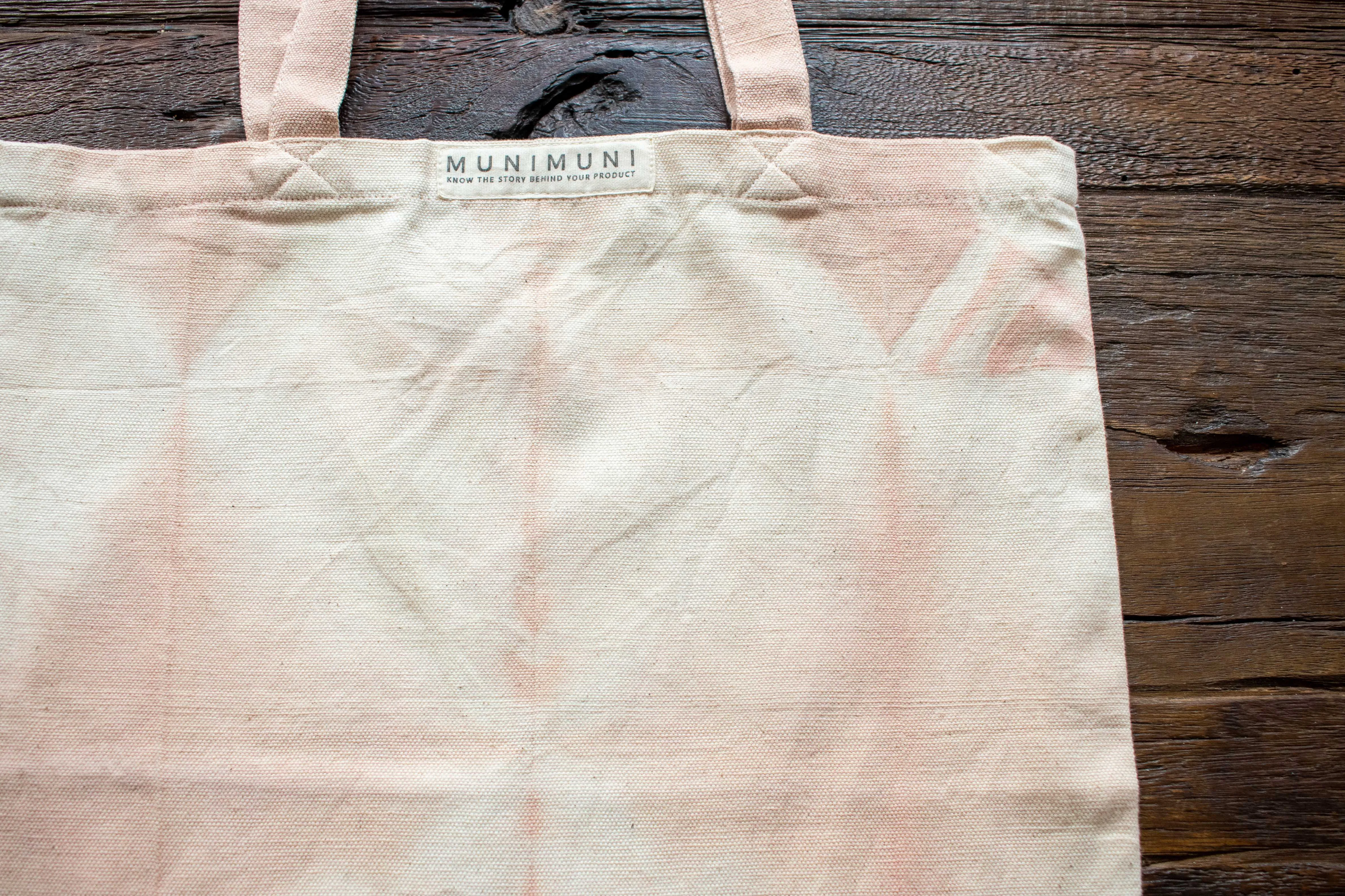 Tie Dye Tote Bag Small - Folded Light Pink