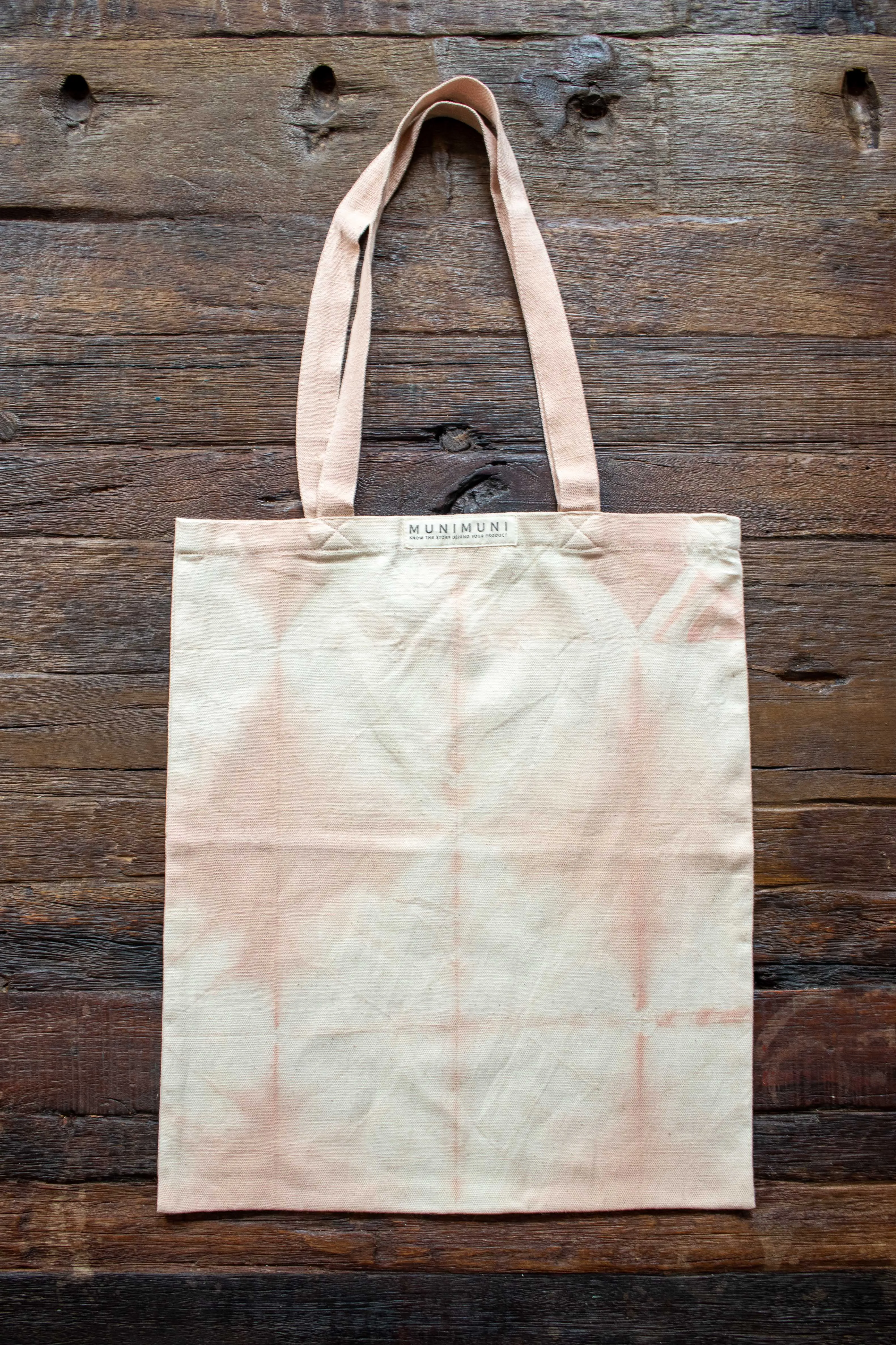 Tie Dye Tote Bag Small - Folded Light Pink