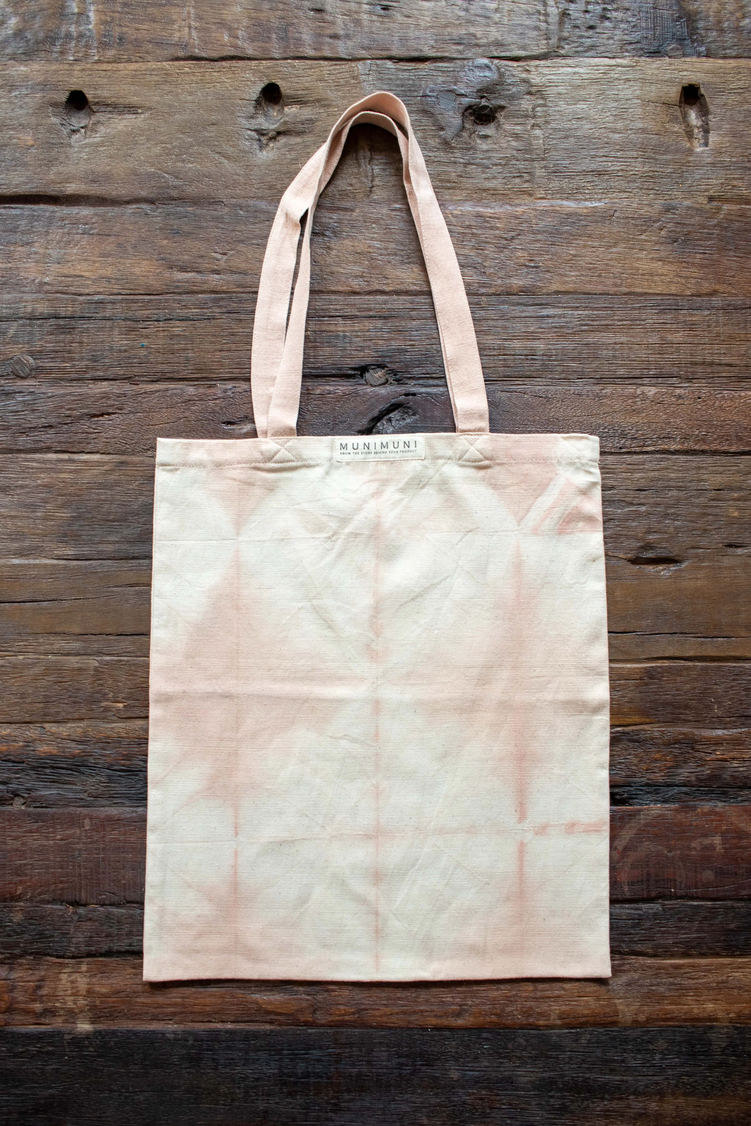 Tie Dye Tote Bag Small - Folded Light Pink