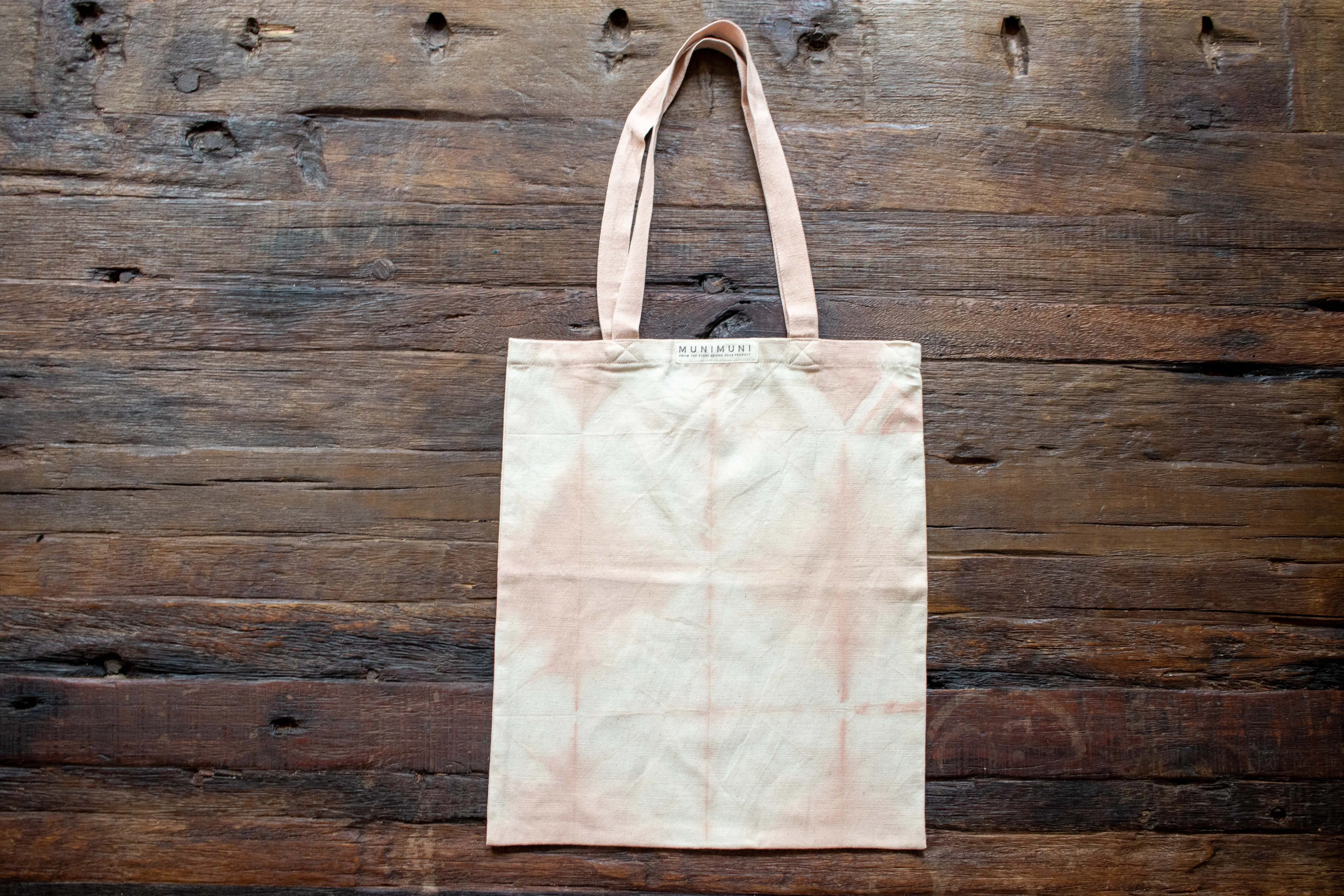 Tie Dye Tote Bag Small - Folded Light Pink