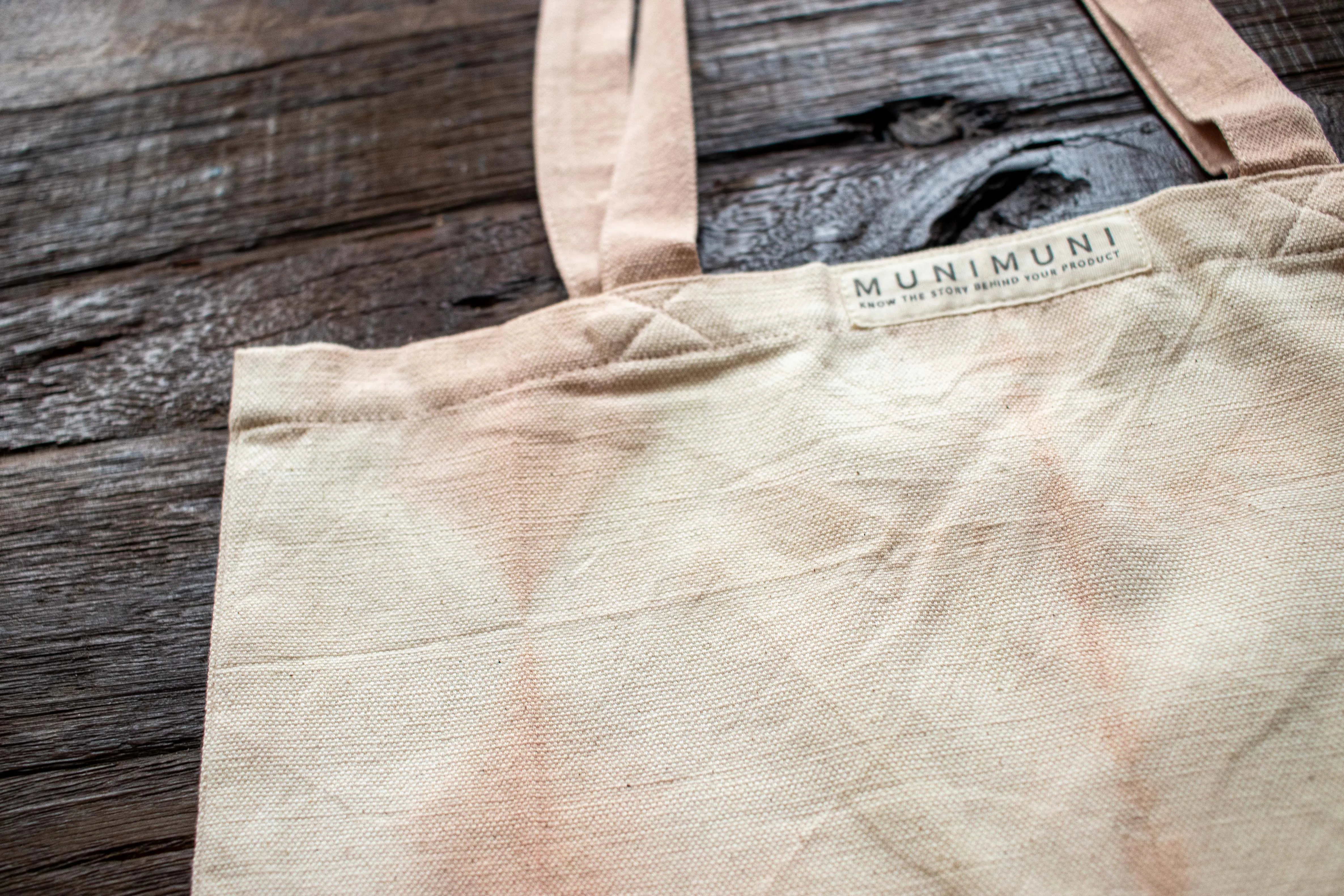 Tie Dye Tote Bag Small - Folded Light Pink