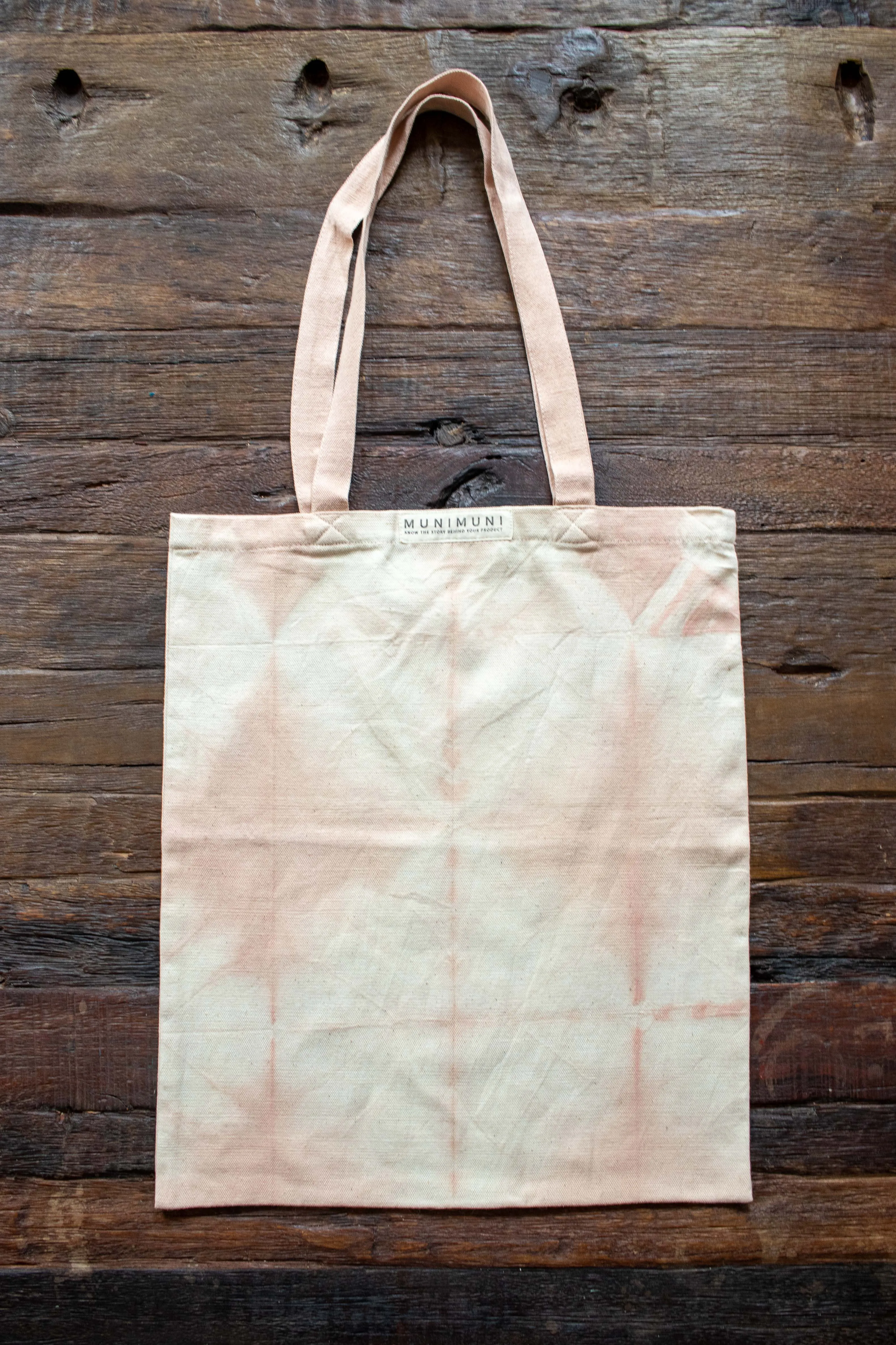 Tie Dye Tote Bag Small - Folded Light Pink