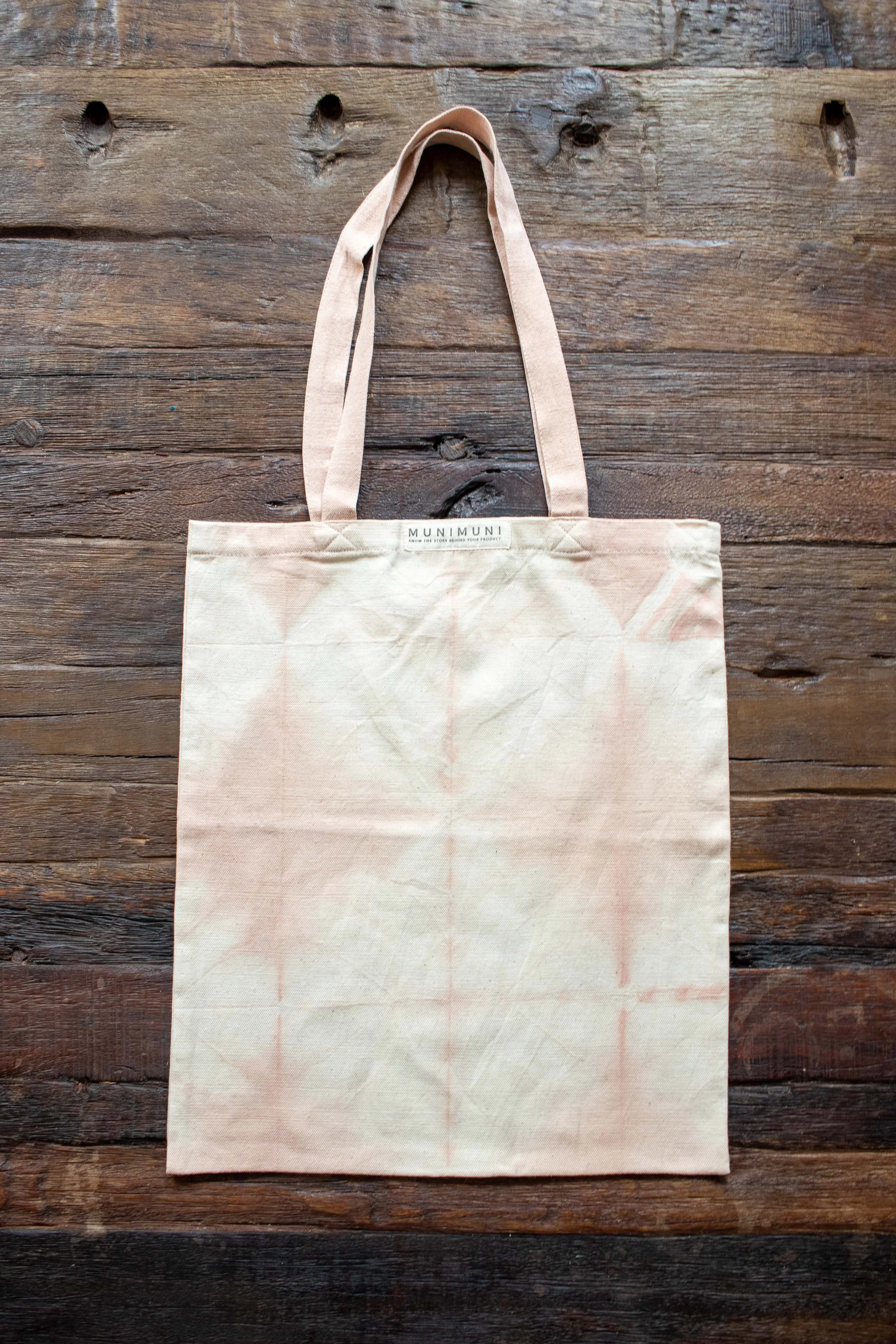 Tie Dye Tote Bag Small - Folded Light Pink