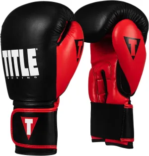 Title Boxing Dynamic Strike Heavy Bag Gloves, Black/Red, 16 oz