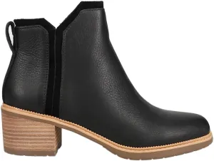 TOMS Womens Hailey Round Toe Pull On Casual Boots Ankle Low Heel 1-2" - Black