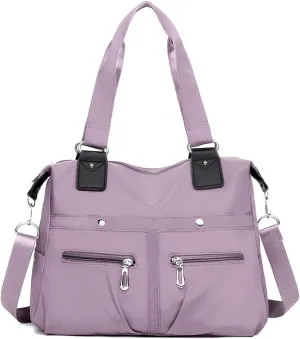 Tote Bag Crossbody Bags for Women Nylon Purses Multiple Pockets Handbags with Zipper