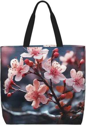 Tote Bag for Women Cute Pomeranian Shoulder Bag with Zipper Handbag Large Capacity Reusable Grocery Bag