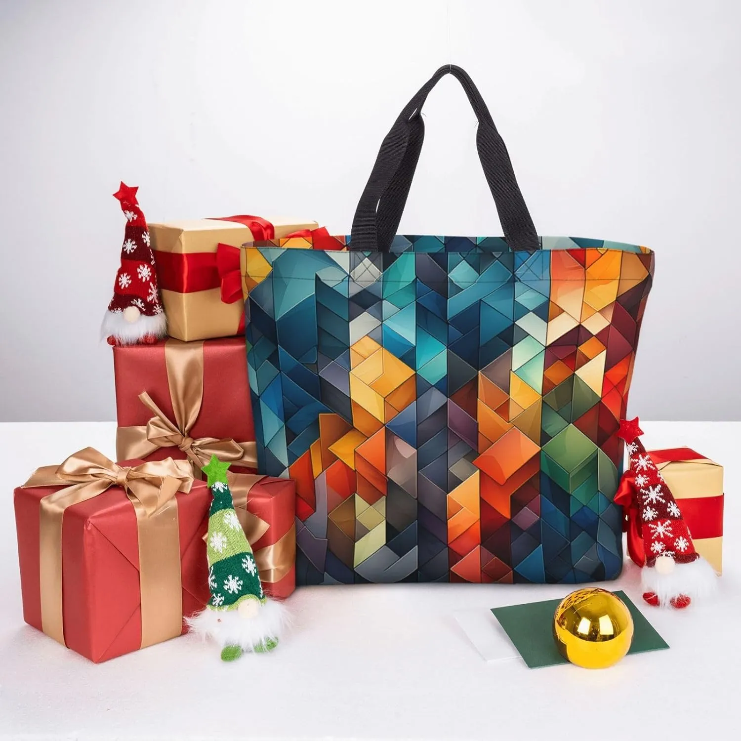 Tote Bag for Women Cute Pomeranian Shoulder Bag with Zipper Handbag Large Capacity Reusable Grocery Bag