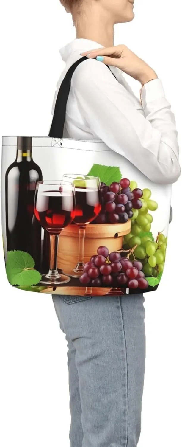 Tote Bag for Women Guinea Animal and popcorn Shoulder Bag with Zipper Handbag Large Capacity Reusable Grocery Bag