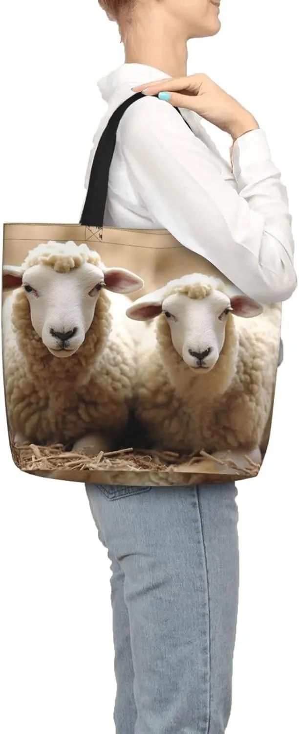 Tote Bag for Women Landscape of Monument Valley Shoulder Bag with Zipper Handbag Large Capacity Reusable Grocery Bag