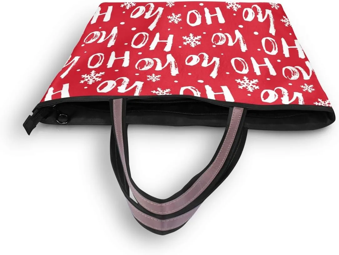 Tote Bag for Women with Zipper and Pockets,Polyester Tote Bag Pattern Tote Purse Women Handbag