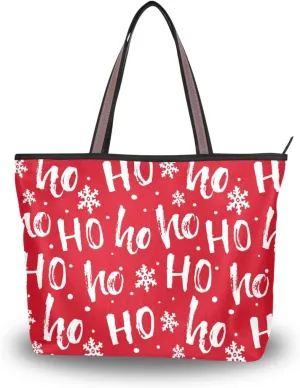 Tote Bag for Women with Zipper and Pockets,Polyester Tote Bag Pattern Tote Purse Women Handbag