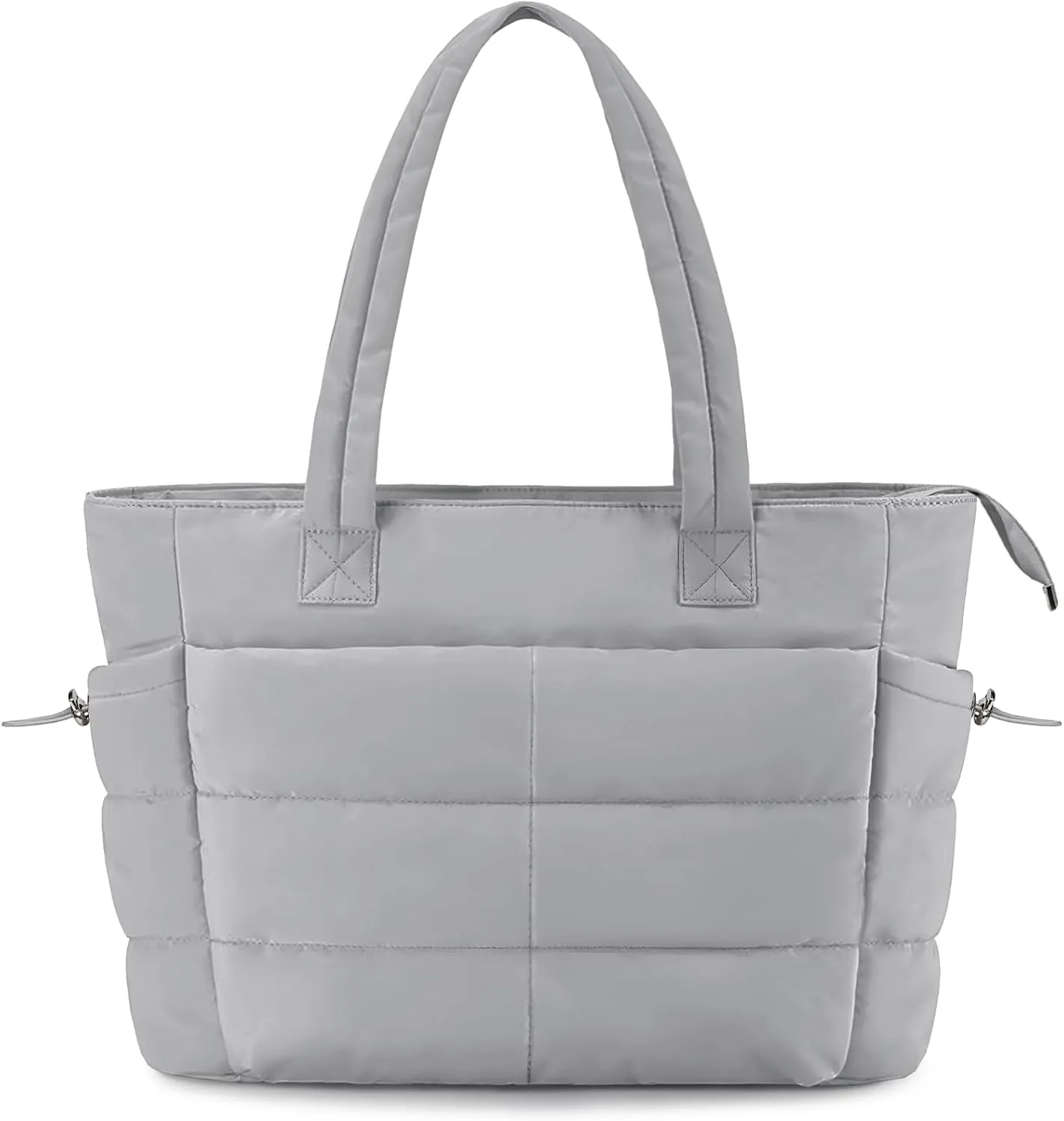 Tote Bags For Women Puffer Shoulder Bag with Zipper Quilted Satchel Handbags For Work,Travel, Gym, Light Waterproof