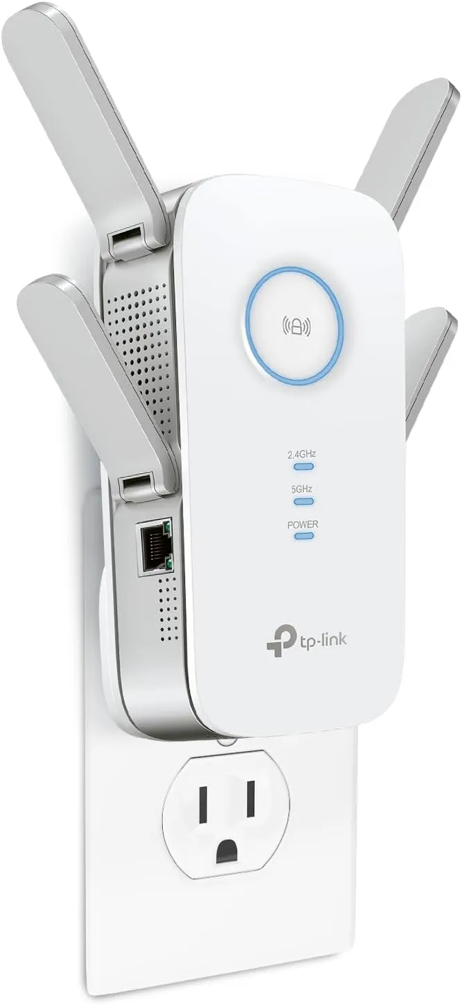 TP-Link AC2600 WiFi Extender(RE650), Up to 2600Mbps, Dual Band WiFi Range Extender, Gigabit port, Internet Booster, Repeater, Access Point,4x4 MU-MIMO