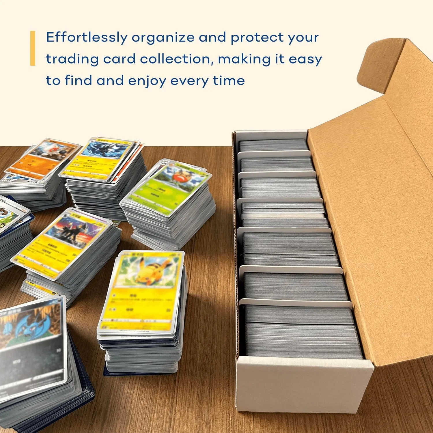 Trading Card Storage Box with 40 Dividers, Mtg Card Storage, Cardboard Trading Card Box for Baseball Sports Cards, 12 Count