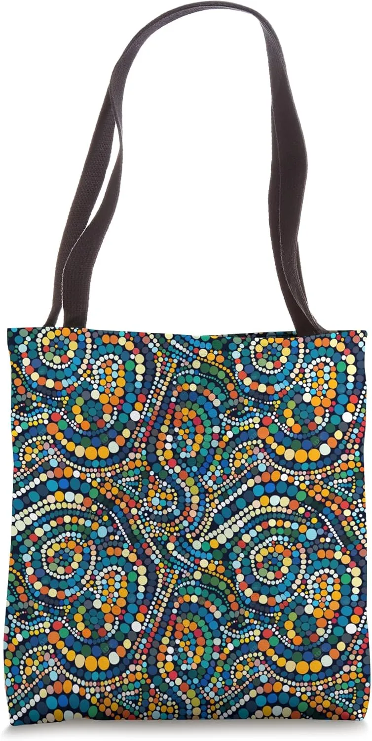 Traditional Aboriginal Dot Pattern Tote Bag