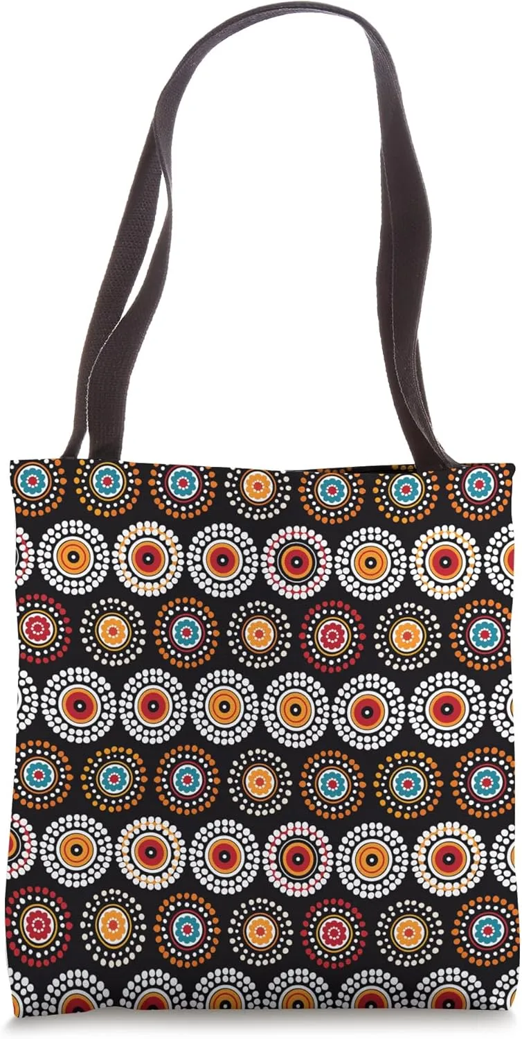Traditional Aboriginal Dot Pattern Tote Bag