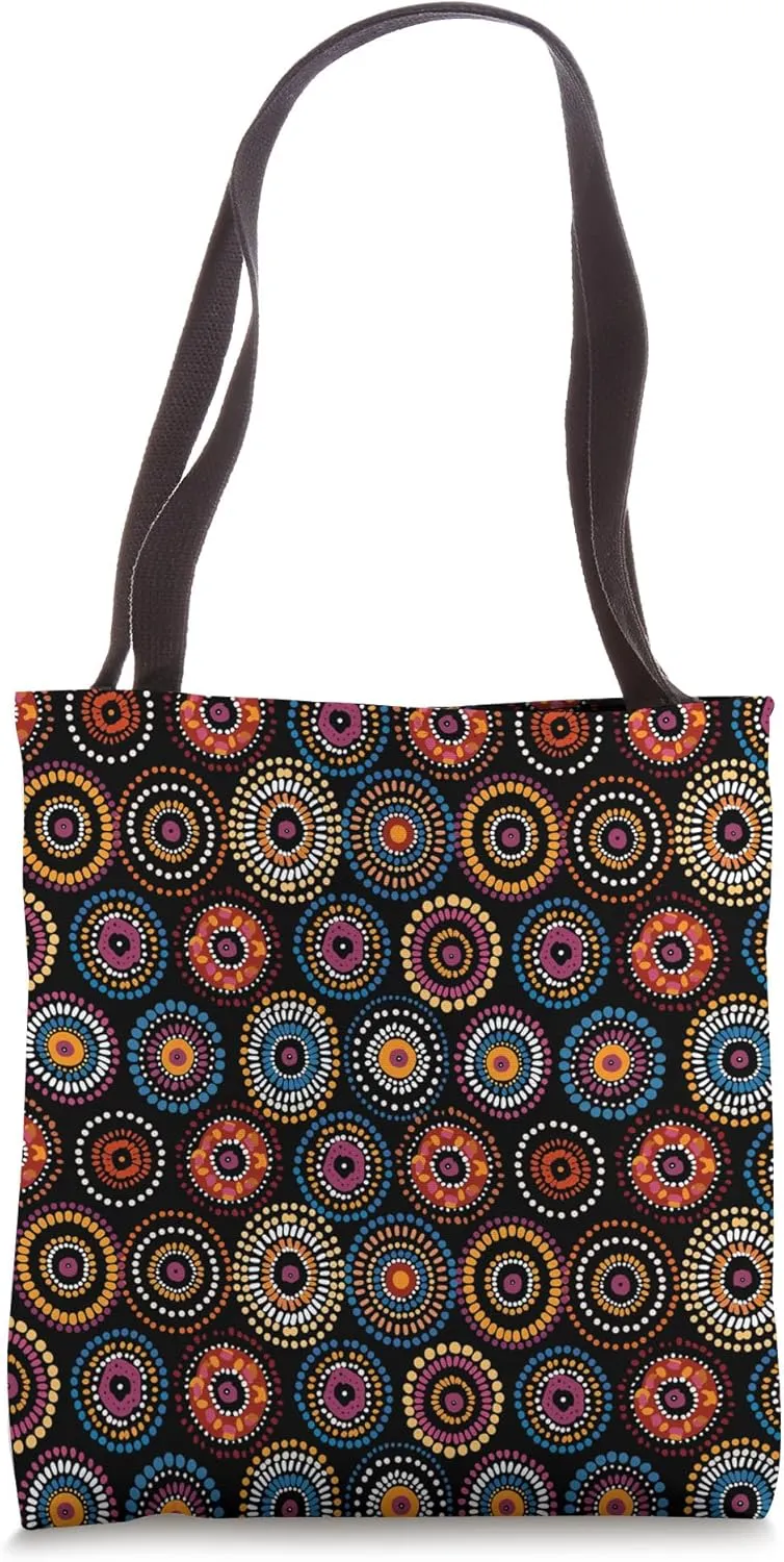 Traditional Aboriginal Dot Pattern Tote Bag