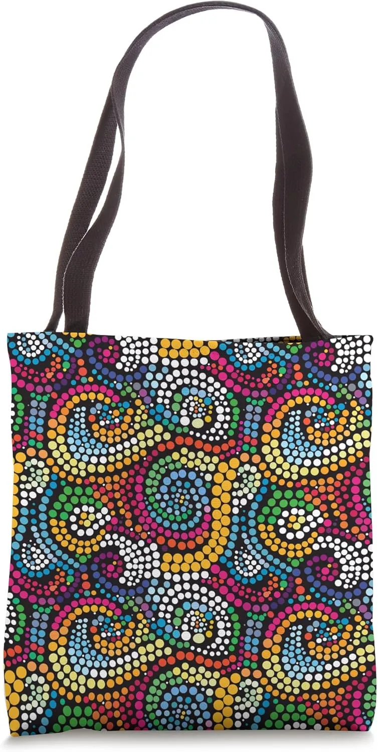 Traditional Aboriginal Dot Pattern Tote Bag