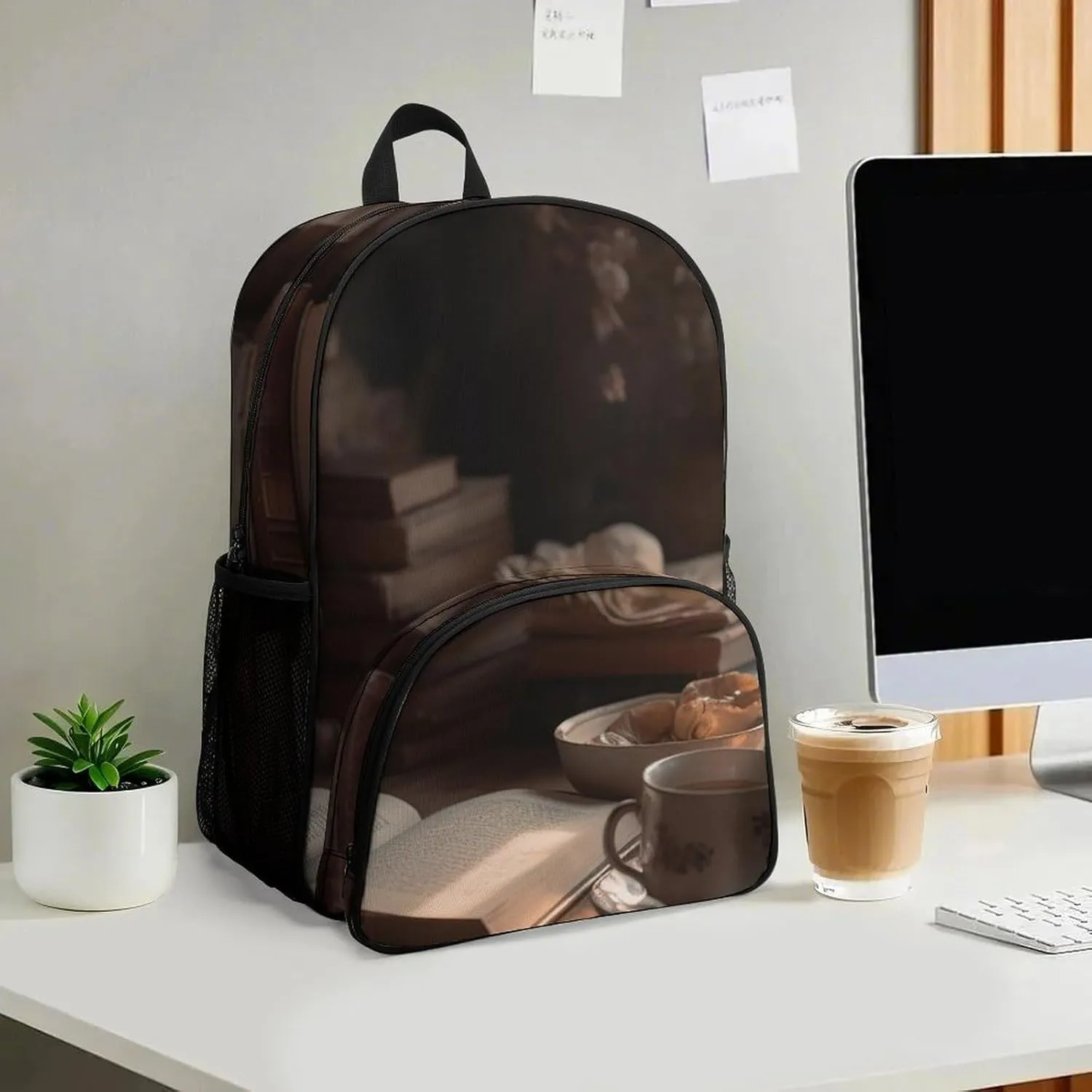 Travel Backpack for Women Men Lightweight 17 Inch Laptop Bag Drink Tea And Read A Book Backpack Casual Daypack