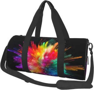 Travel Bag For Women,Color Explosion Print Personal Item Duffle Bags,Weekend Travel Duffel Tote Bag,Travel Sport Gym Bag For Men,Airplane Travel Essentials For Flying