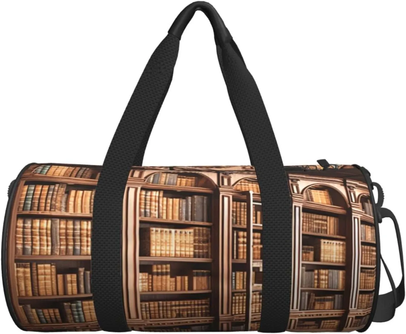 Travel Bag For Women,Library Bookcase Print Personal Item Duffle Bags,Weekend Travel Duffel Tote Bag,Travel Sport Gym Bag For Men,Airplane Travel Essentials For Flying