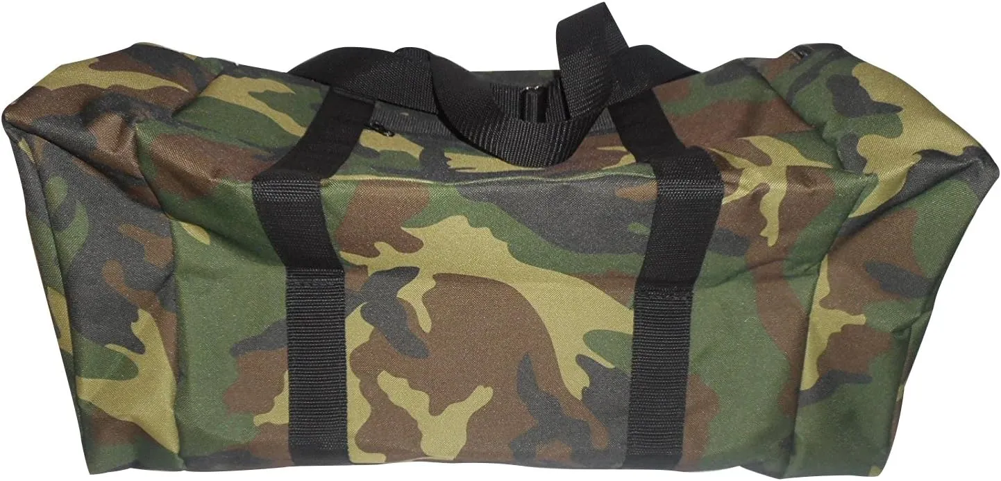 Triple Carry-on with U Opening,two separate compartment and front pocket. (Camouflage)
