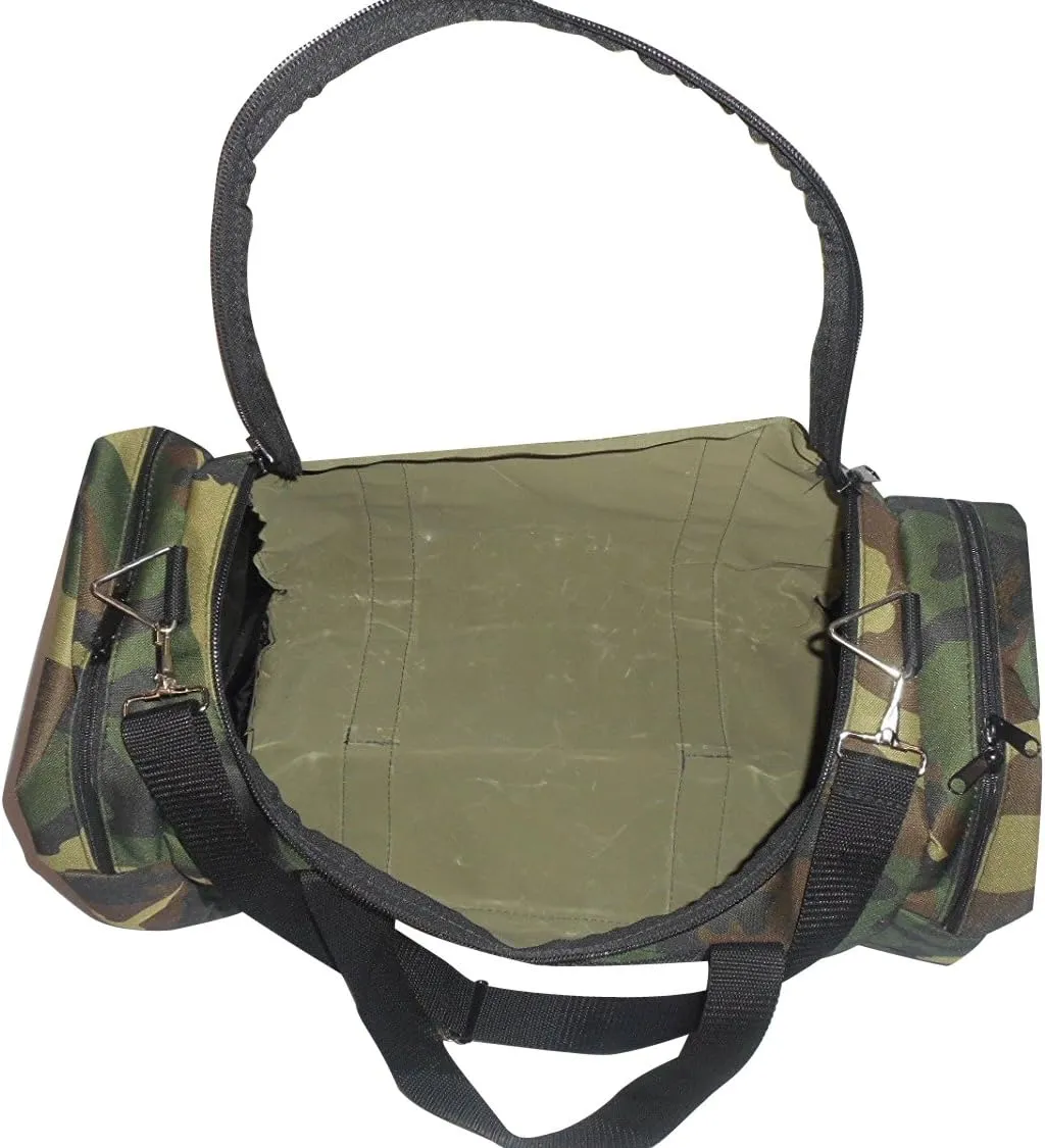 Triple Carry-on with U Opening,two separate compartment and front pocket. (Camouflage)