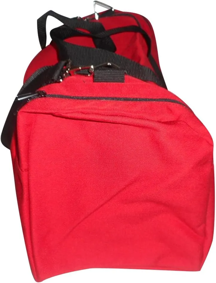 Triple carry-on with U opening,two separate compartment One on Each End,plus Front Pocket. (Red)