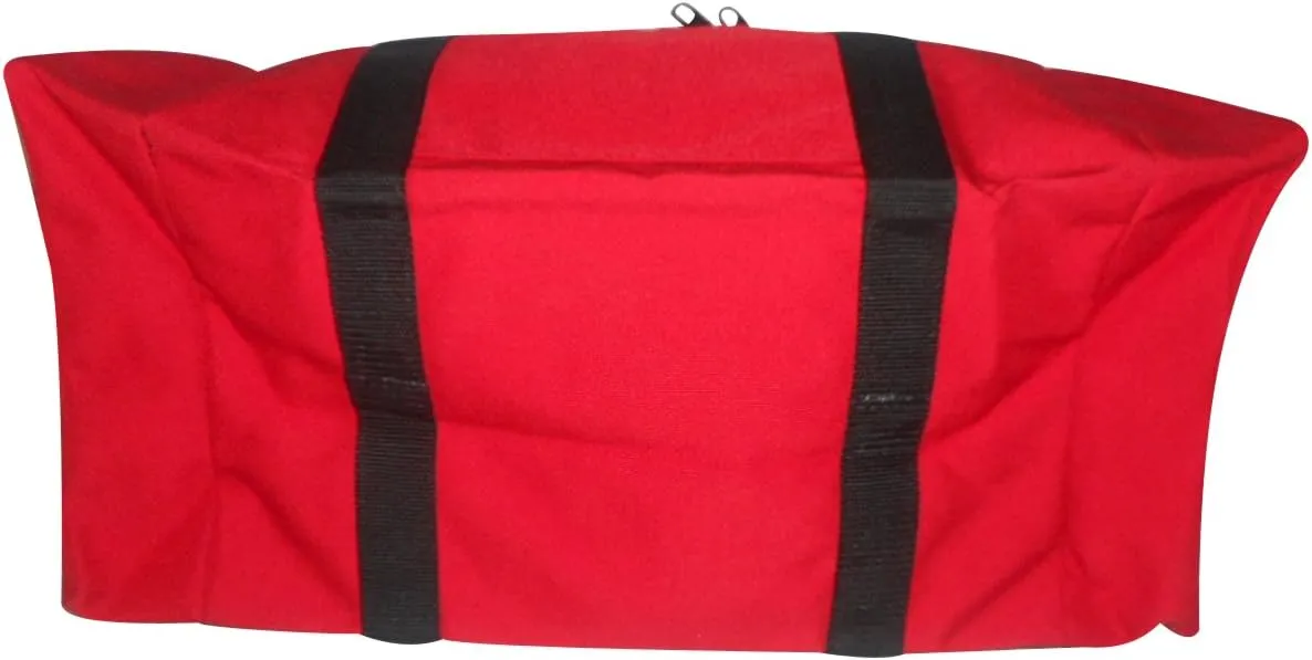 Triple carry-on with U opening,two separate compartment One on Each End,plus Front Pocket. (Red)