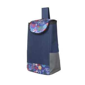 Trolley Replacement Bag Shopping Cart Bag Folding Hand Truck Accessories with Side Pockets Large Capacity Shopping Spare Bag, Blue
