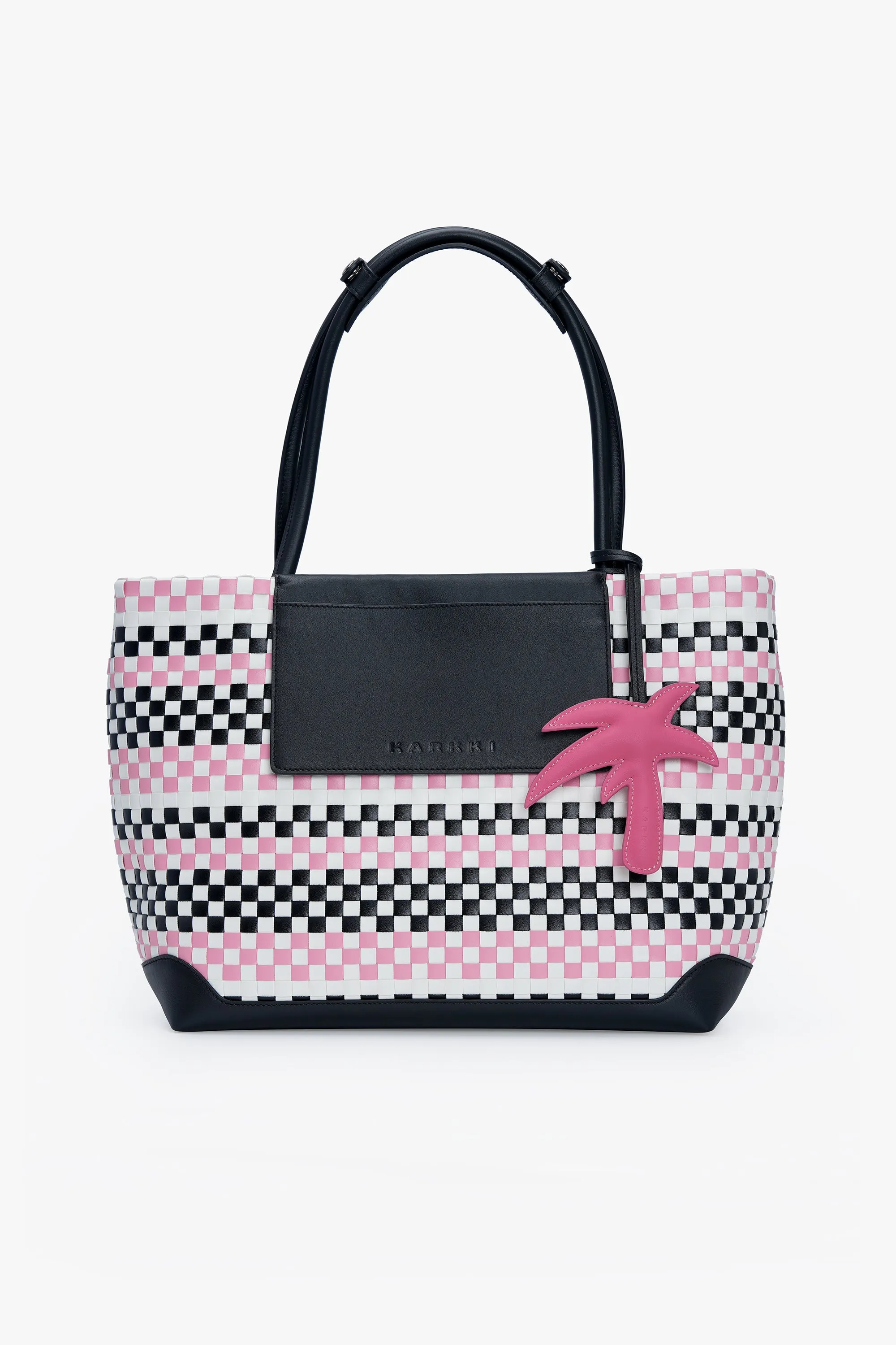 TROPICALLA WEAVE LEATHER TOTE