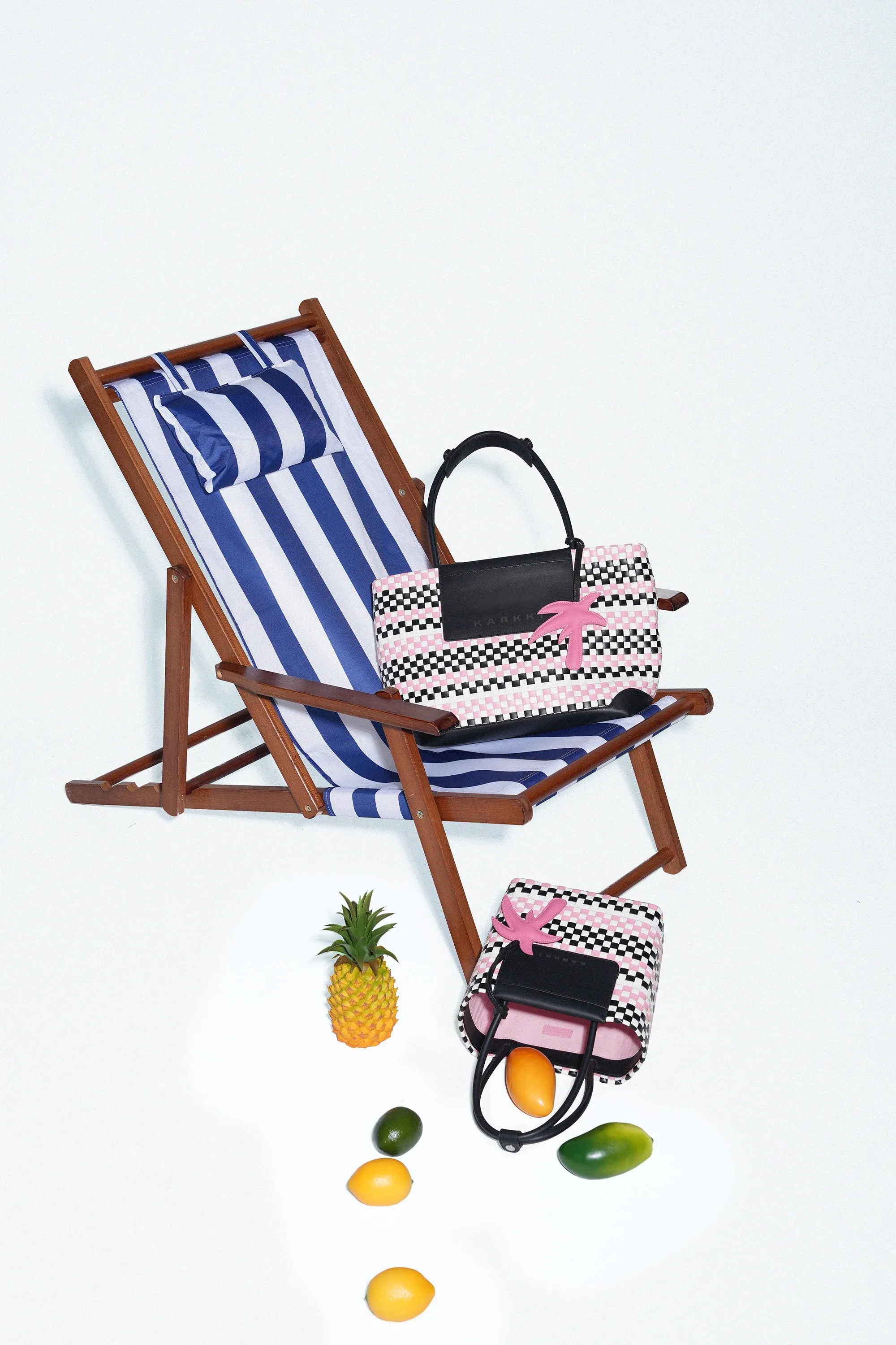 TROPICALLA WEAVE LEATHER TOTE