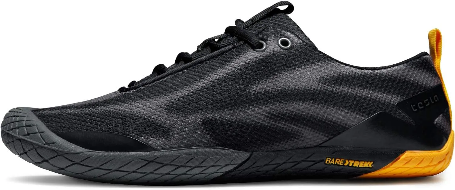 TSLA Men's Trail Running Shoes, Lightweight Zero Drop Barefoot, Non-Slip Outdoor Minimalist Shoes
