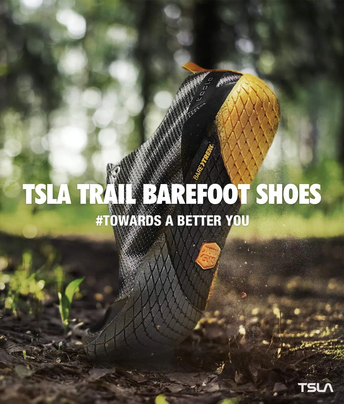 TSLA Men's Trail Running Shoes, Lightweight Zero Drop Barefoot, Non-Slip Outdoor Minimalist Shoes