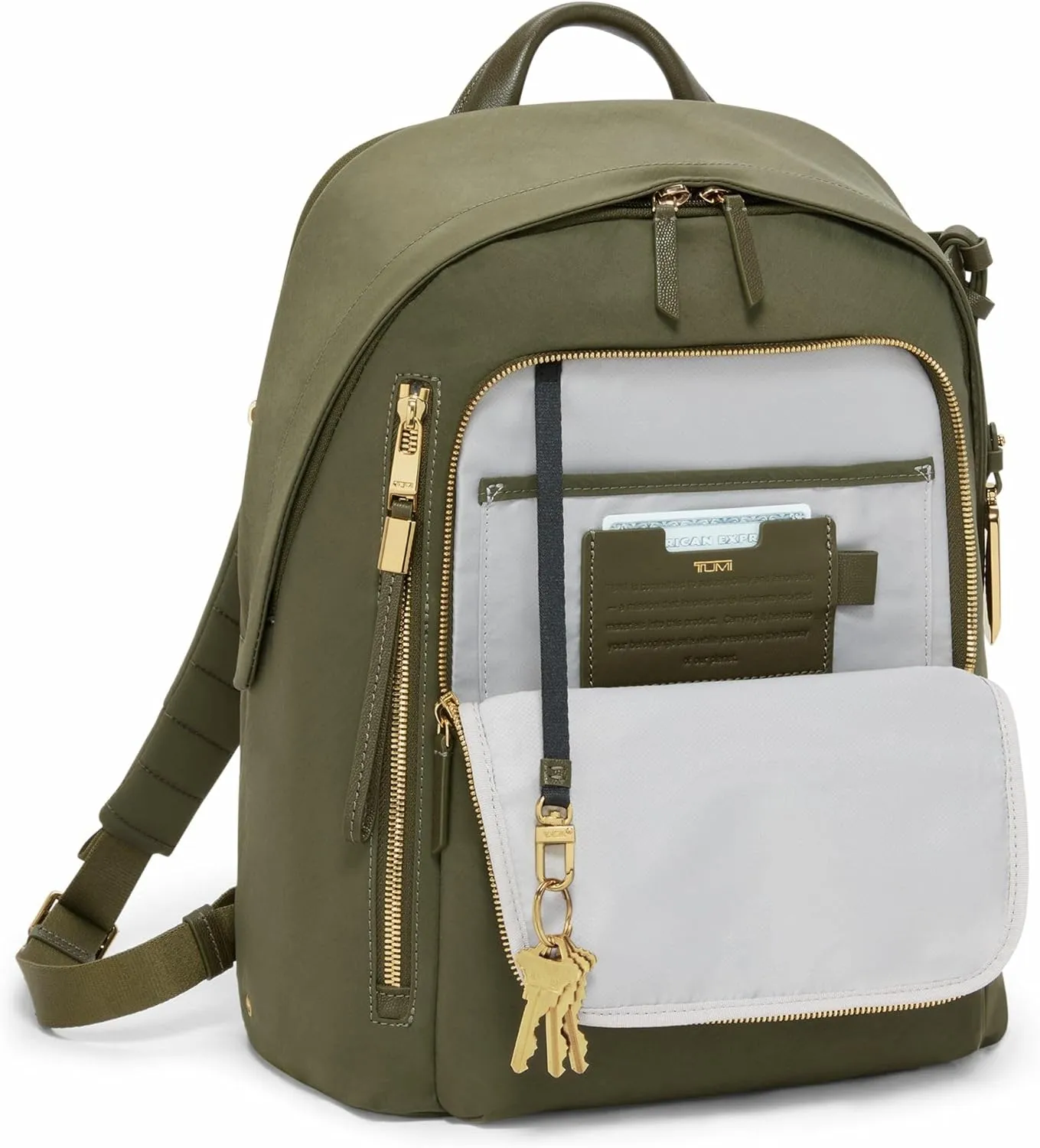 TUMI - Voyageur Halsey Backpack - Men's & Women's Backpack for Travel - On-the-Go Travel Bag - Laptop Backpack for Everyday Use & Work - Olive