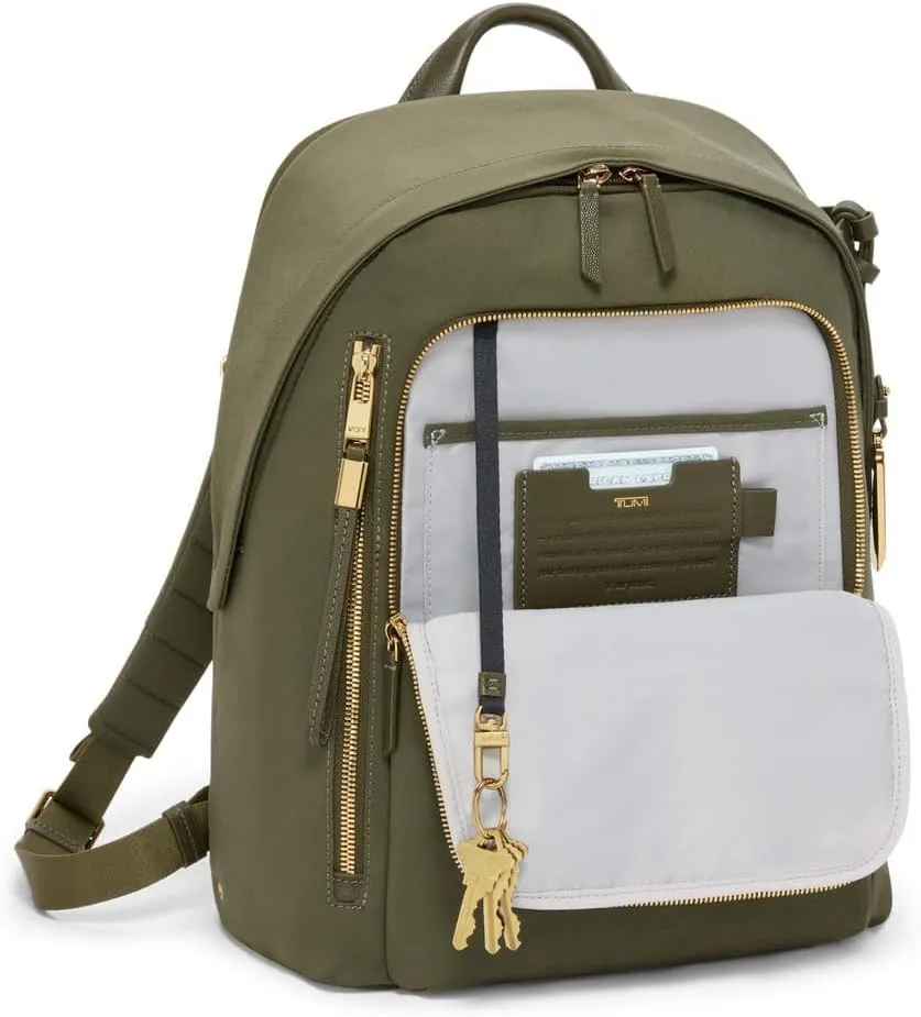 TUMI - Voyageur Halsey Backpack - Men's & Women's Backpack for Travel - On-the-Go Travel Bag - Laptop Backpack for Everyday Use & Work - Olive
