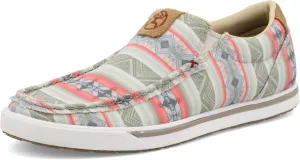 Twisted X Women's Hooey Slip-On Loper, Moc Toe, Pink Multi, 8.5 M