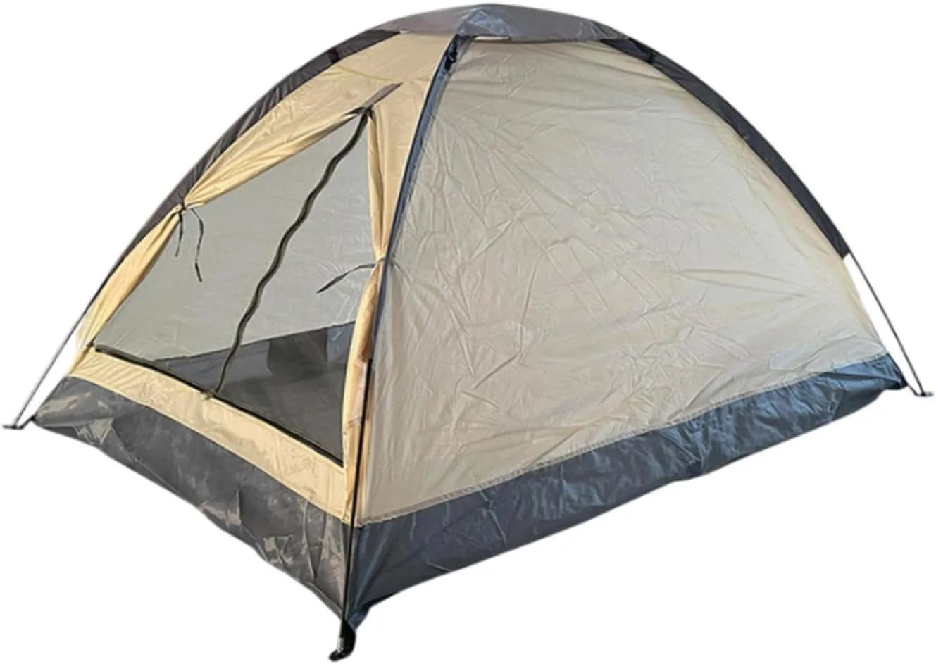Two Person Camping Tent Folding Versatile Canopy Shade with Ground Nails Single Layer Sun Shelter Easy Setup for Backpacking
