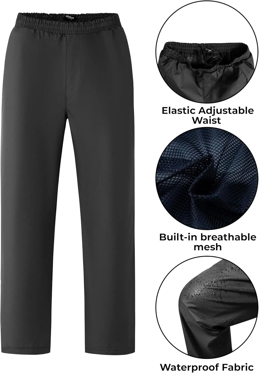 Ubon Waterproof Rain Suits for Men Including Jackets and Pants Lightweight Rain Gear for Golf Hiking Fishing 2 Pieces