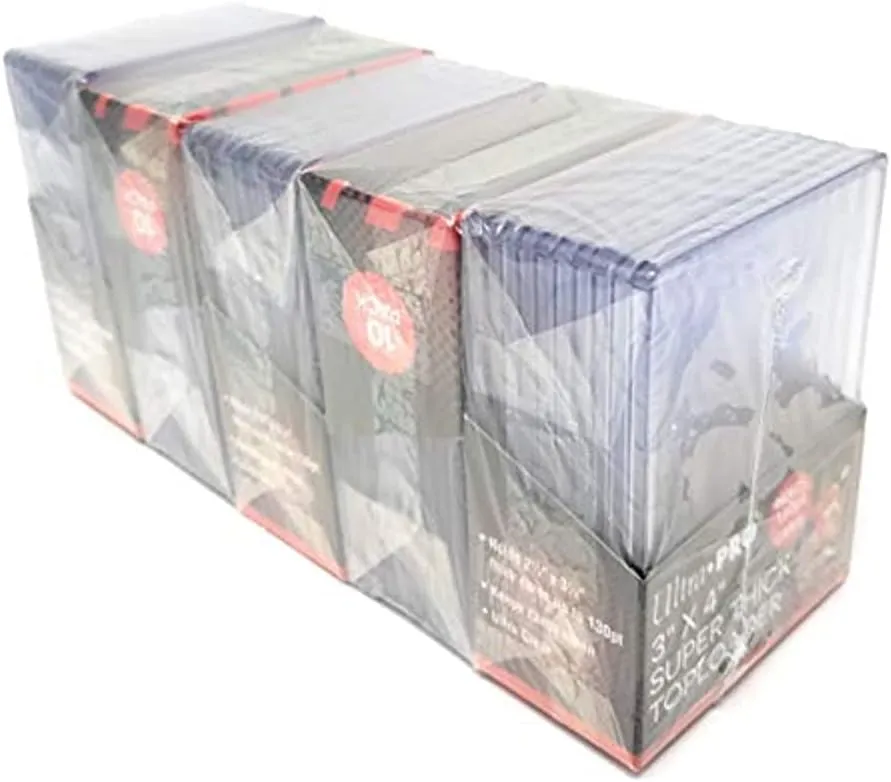 Ultra Pro 5 130pt Top Loader Packs - 10 Toploaders Per Pack (50 Total) - Thick Baseball, Basketball, Hockey, Football Cards (Ie Memorabilia)