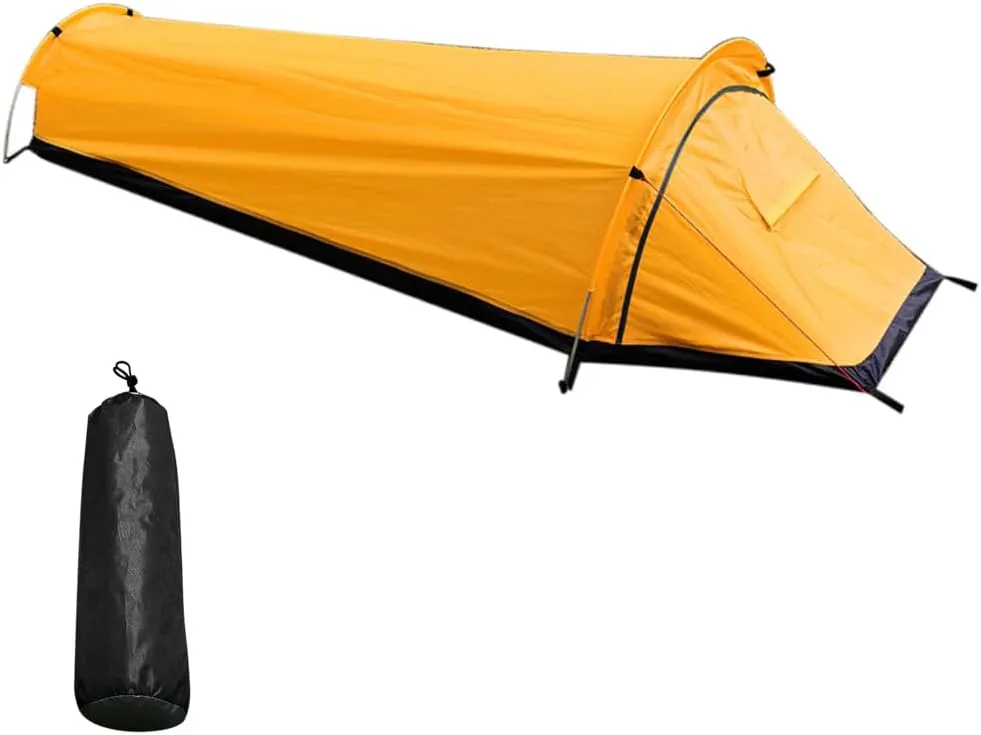 Ultralight Single Person 4 Season Backpacking Tent, Windproof & Waterproof, Modern Style, Easy Setup with Aluminum Poles