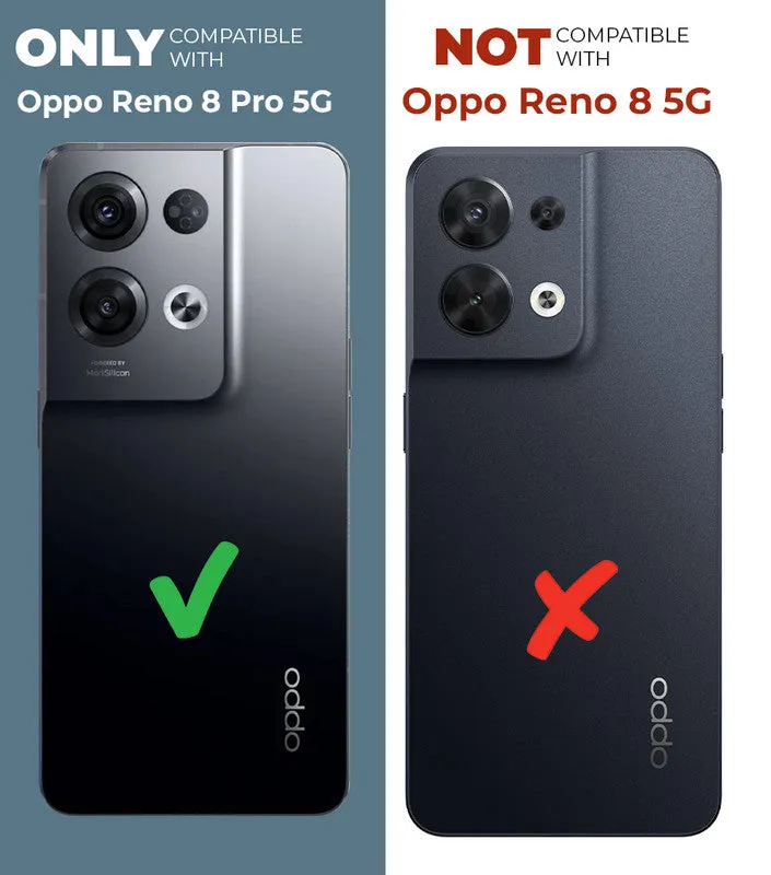 Unimore Leather Hard Case with Shiny Camera Protection For Oppo Reno 8 Pro 5G