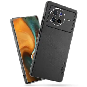 Unimore Leather Hard Case with Shiny Camera Protection For Vivo X80 5G
