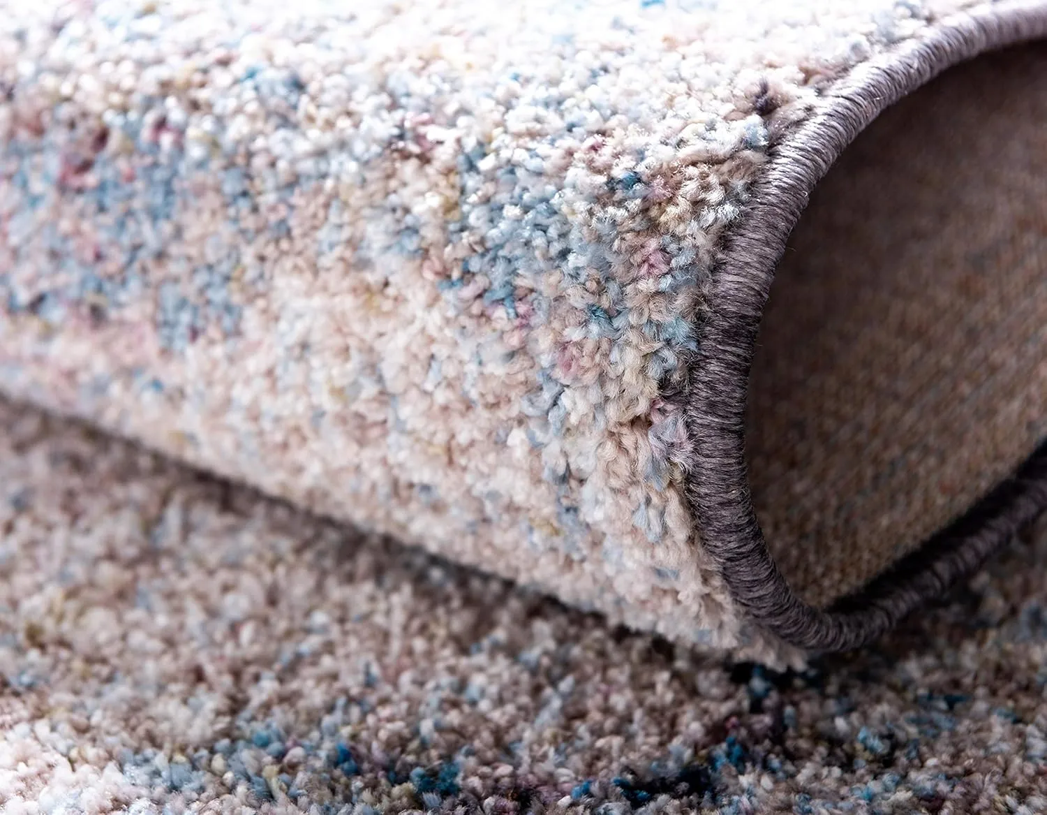 Unique Loom Rainbow Collection Modern Abstract Watercolor Blue Gray Runner Rug (2' 0 x 6' 0)
