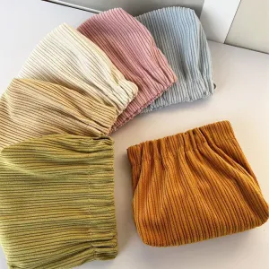Unique Women's Shrapnel Storage Portable Corduroy Cosmetic Bags