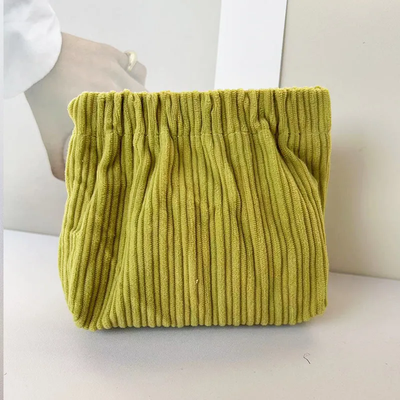Unique Women's Shrapnel Storage Portable Corduroy Cosmetic Bags